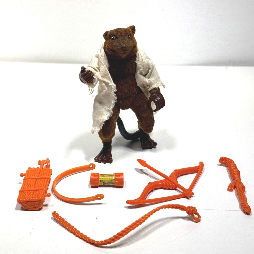 Playmates TMNT Splinter Movie Stars Flocked Action Figure Missing Throwing Star